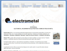 Tablet Screenshot of electrometal.es